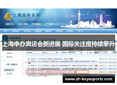 上海申办奥运会新进展 国际关注度持续攀升